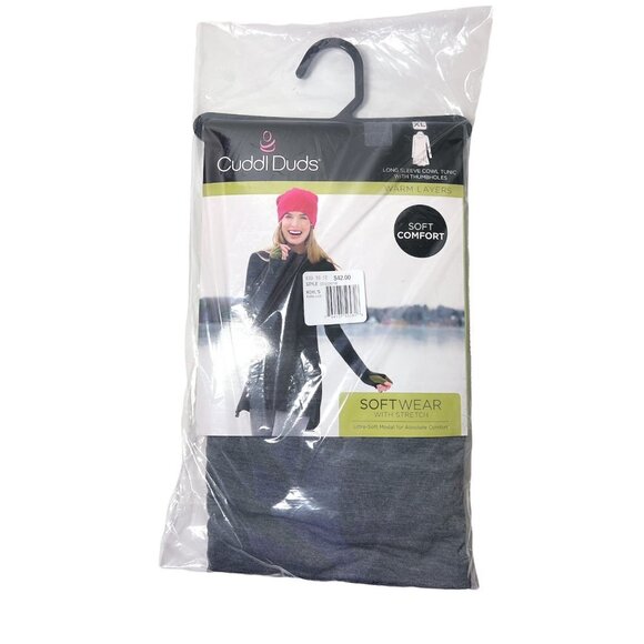 Cuddl Duds Womens Gray Cowlneck Long Sleeve Soft Knit Tunic Top Sz XL New - Picture 2 of 7